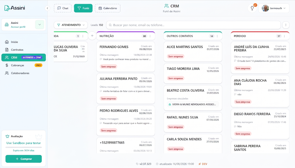Funil do CRM